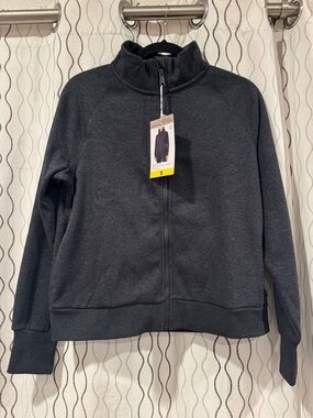 Mondetta Charcoal Gray Full-Zip Bomber Jacket